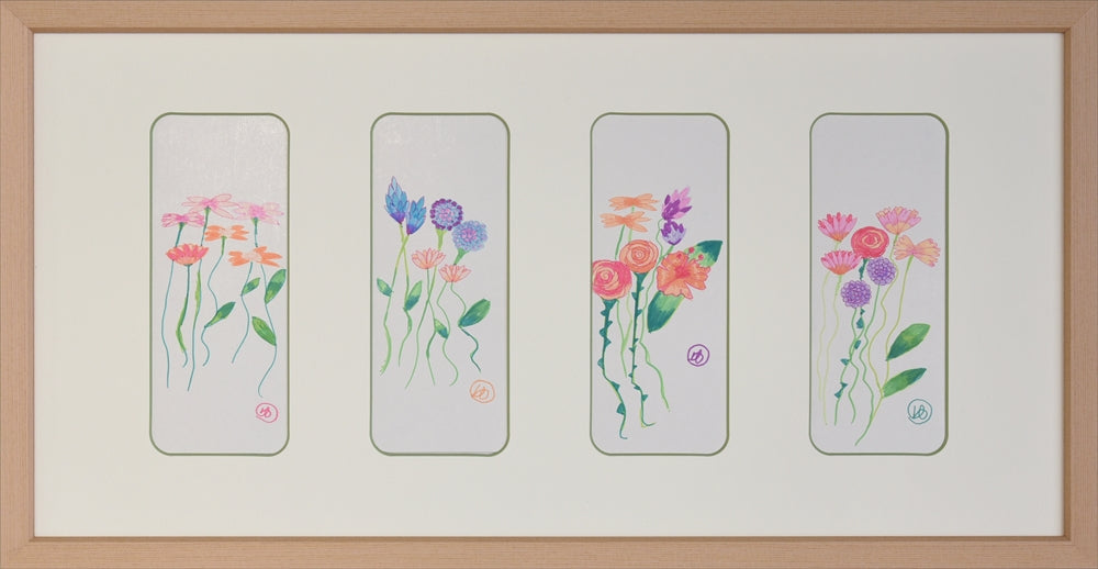 花カラフル 4枚