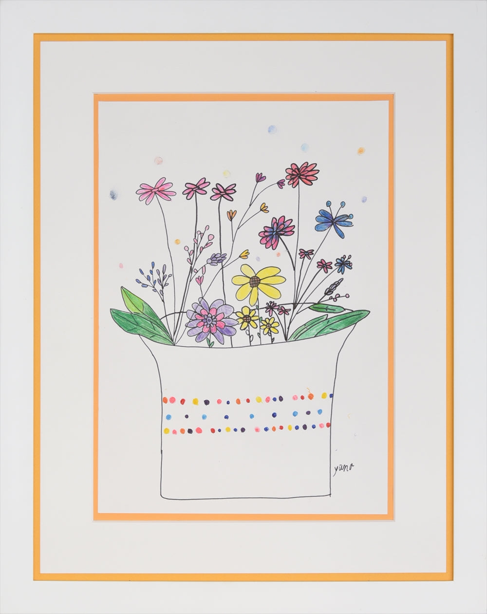 点々もようの花びん