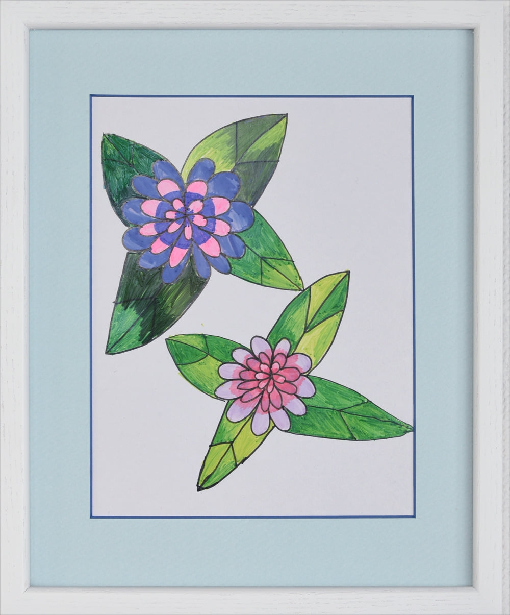 花2つ(手裏剣葉っぱ)