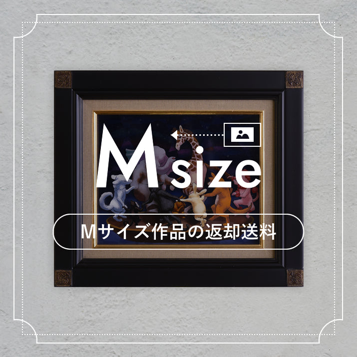 Mサイズの絵画の返却送料