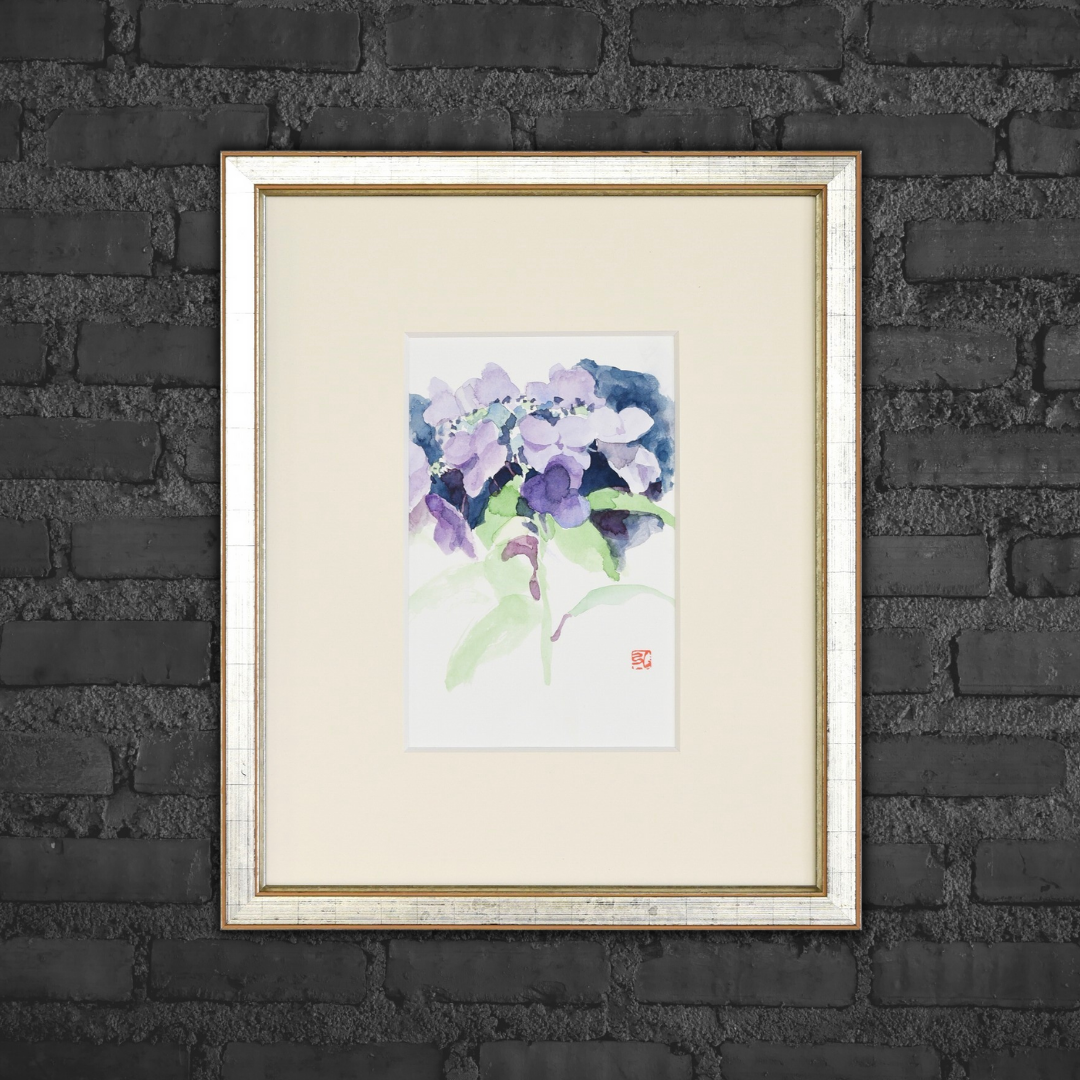 絵画》三木登 紫陽花 絵画》三木登 紫陽花 絵画》三木登 紫陽花 美術品・アンティーク